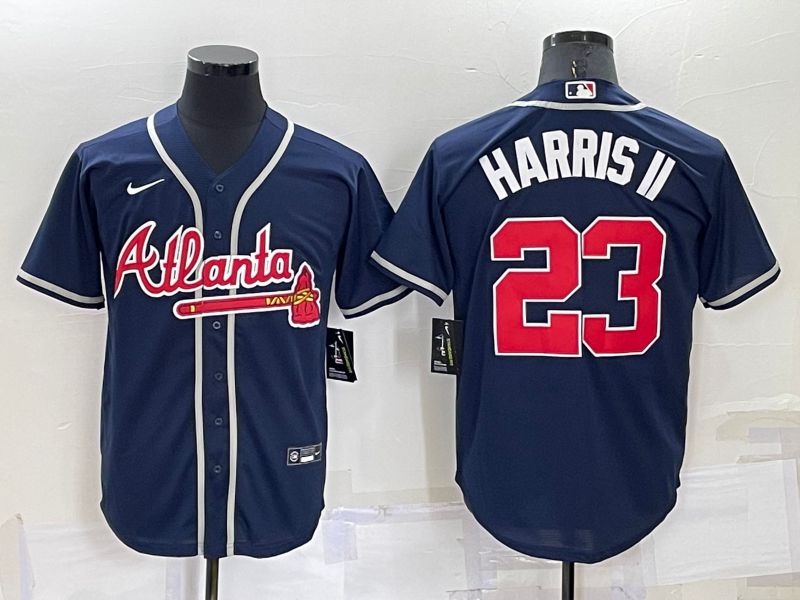 Men Atlanta Braves 23 Harris ii Blue Game Nike 2022 MLB Jersey